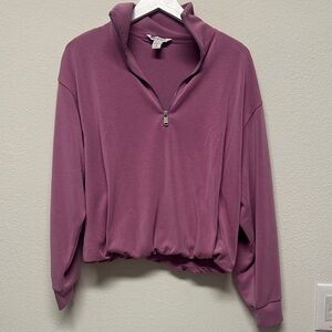 Athleta Pink Quarter-Zip Sweatshirt SP